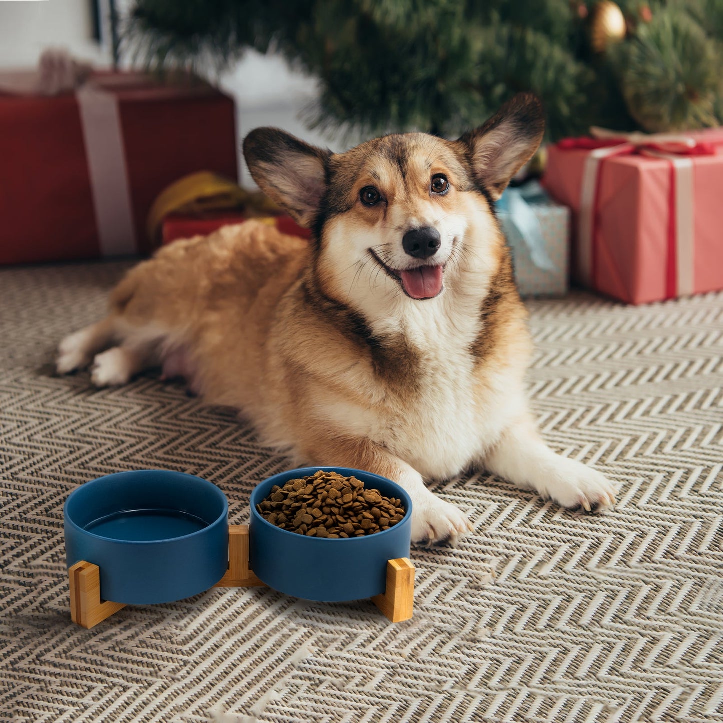 Non-Slip Ceramic Pet Bowl Set
