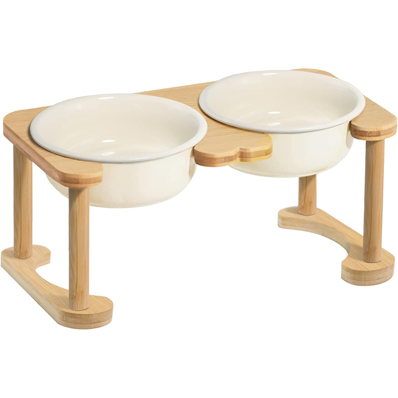 Romanesque Elevated Ceramic Pet Bowl Set