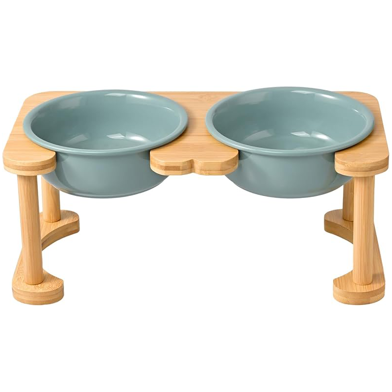 Romanesque Elevated Ceramic Pet Bowl Set