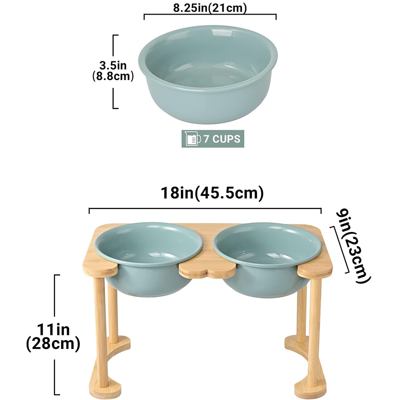 Romanesque Elevated Ceramic Pet Bowl Set