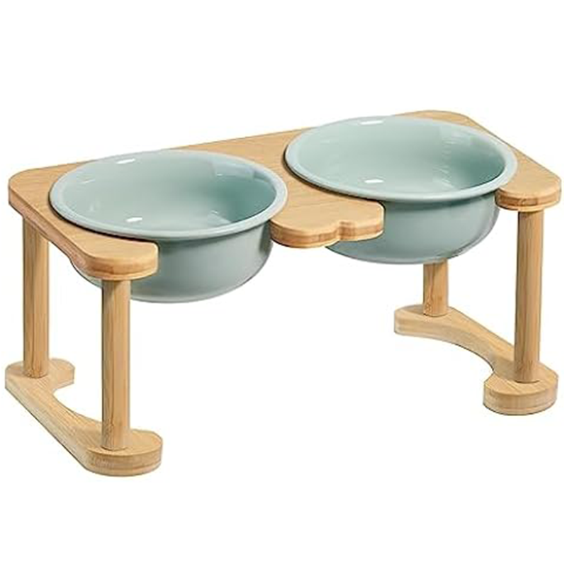 Romanesque Elevated Ceramic Pet Bowl Set