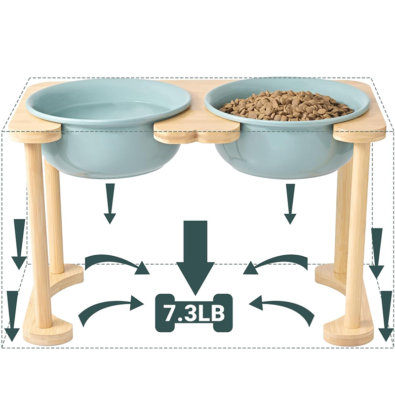 Romanesque Elevated Ceramic Pet Bowl Set