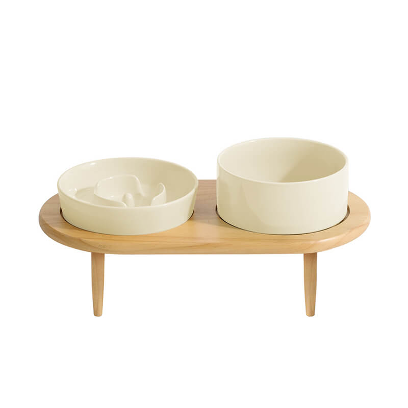 Raised Ceramics Slow Feeder Bowl Set